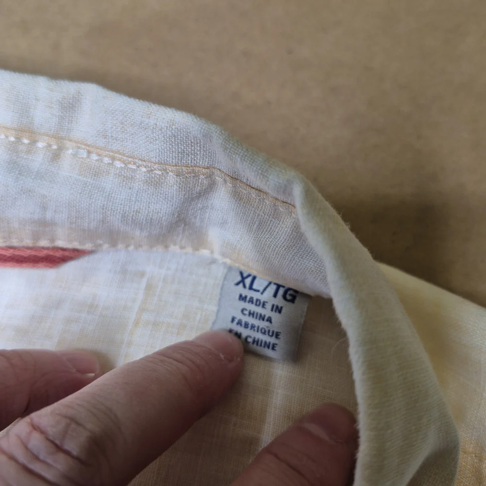 Tommy Bahama Light Orange Button Down Linen Shirt 2755/2